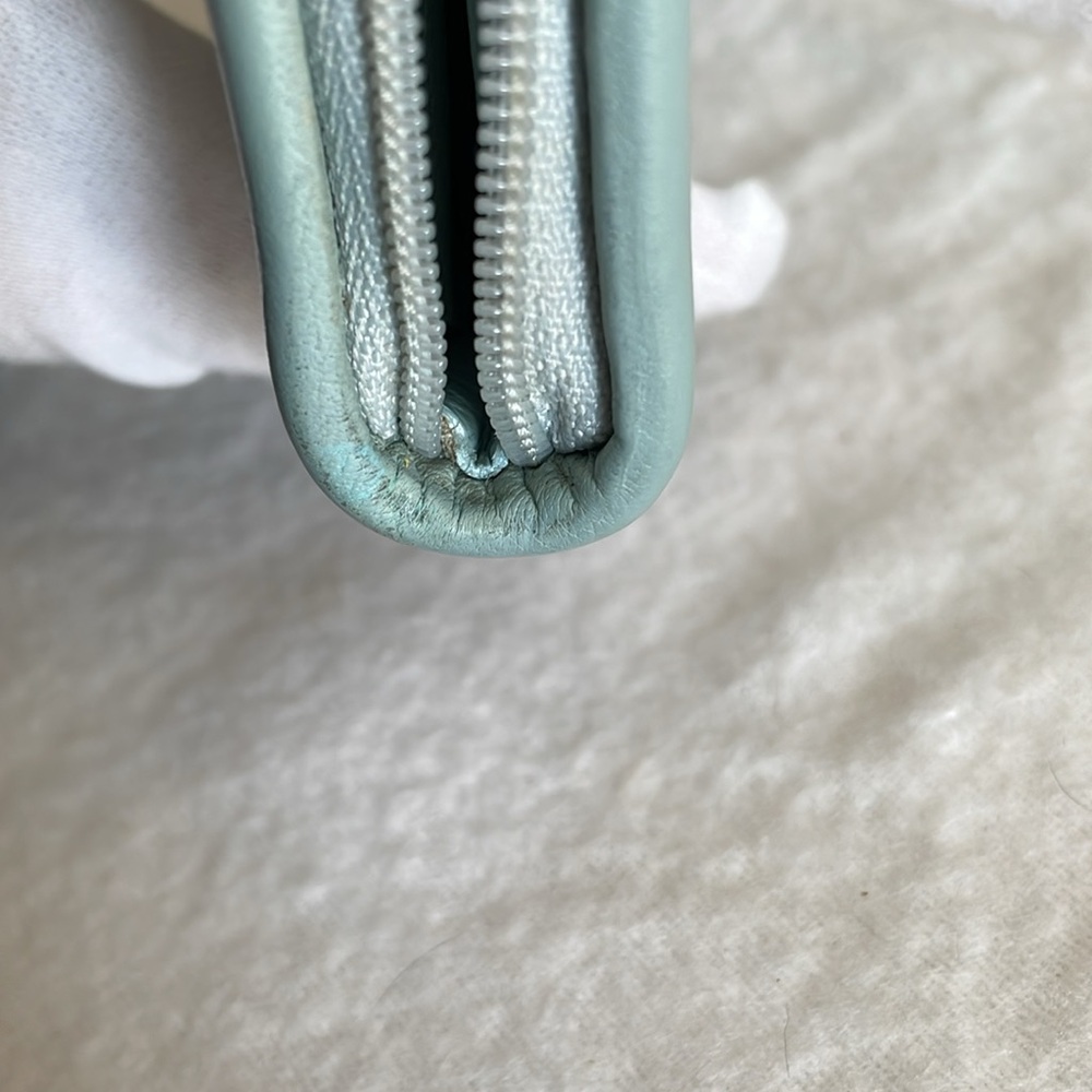Celine Authentic Vintage Blue Leather Long Wallet - Picture 16 of 16